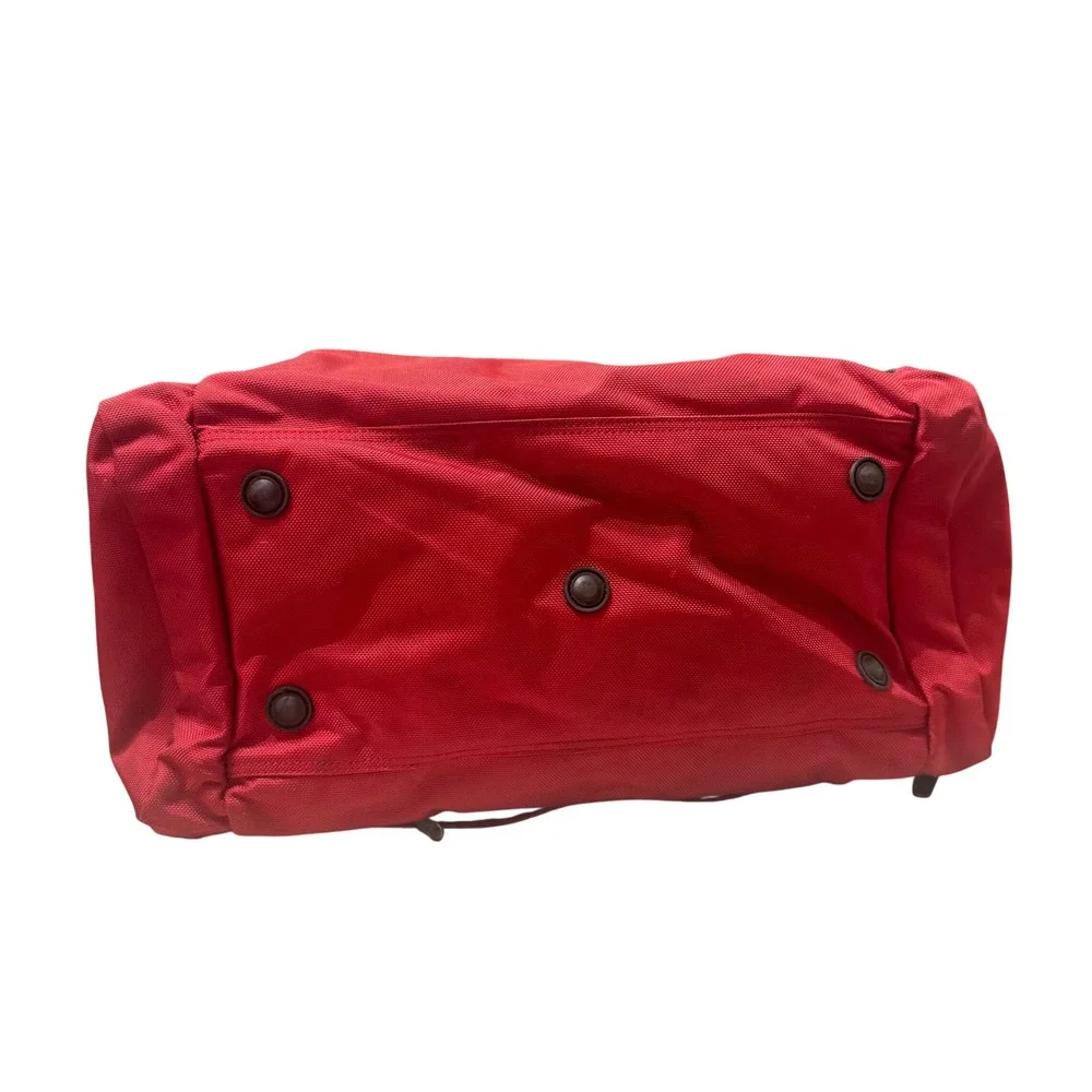 Victorinox Duffel Bag Unisex Large Red Good Ballistic Nylon‎ Leather Trim Travel
